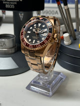 Seiko MOD - N.A Classic GMT ceramique OR rose ROOTBEER v2
