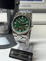 Seiko Mod - Land Dweller Pièce Unique 40mm cadran gauffré vert émeraude