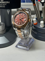 Seiko MOD - N.A Classic Date 36/40mm Acier Cadran CHOCOLAT / BI-TON or rose/acier