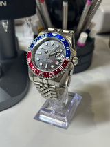 Seiko MOD - GMT Aluminium Bleu/Rouge "Pepsi"