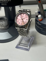 Seiko MOD - N.A Classic Date 36/40mm Acier Cadran Arabic ROSR POUDRÉ