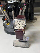 CARTIER SANTOS-DUMONT GRAND MODÈLE – OR GRIS 18 CT Référence W2007051