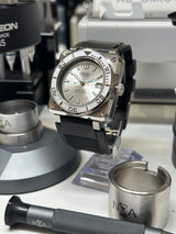 Seiko MOD - Type Square DIVER 42.5mm Manufacture Cadran Argent trotteuse Turquoise