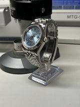 Seiko MOD - Datejust Cannelé 40mm Acier Arabic DIAL ICE BLUE