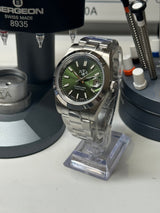 Seiko MOD - N.A Classic Date 36/40mm Acier Cadran VERT OLIVE