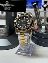 Seiko MOD - N.A Classic Diver Céramique NOIR BI-TON or Jaune/Acier