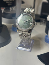 Seiko MOD - Datejust 36/40mm Steel Olive Green Arabic DIAL