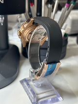 Seiko MOD -Or Rose lunette Céramique Noir Oyter Flex