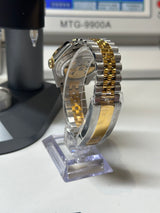 Seiko MOD - Datejust 36/40mm Acier/OR JAUNE Arabic Dial Blanc