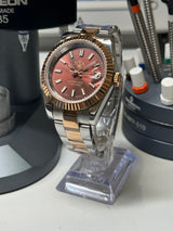 Seiko MOD - N.A Classic Date 36/40mm Acier Cadran CHOCOLAT / BI-TON or rose/acier