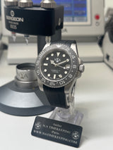 Seiko MOD - N.A Classic GMT boitier microbillé - rubber noir déployant