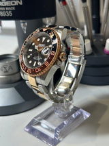 Seiko MOD - GMT Céramique Or rose/acier Bi ton "ROOTBEER"