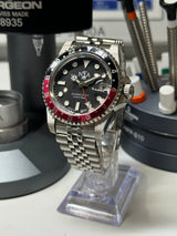 Seiko MOD - N.A Classic VINTAGE GMT ALU Noir/Rouge COKE