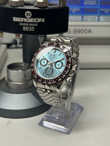 Seiko MOD - Daytona Lunette céramique marron cadran Ice blue "Platinium style" jubilé
