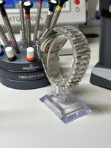 Seiko MOD - Datejust 36/40mm Acier DIAL ICE BLANC - indexe Zirconium