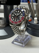 Seiko MOD - N.A Classic GMT Céramique Noir/Rouge "PEPSI"
