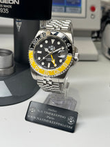 Seiko MOD - N.A Classic GMT Céramique Noir/Jaune BUMBLEBEE