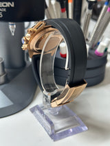 Seiko MOD - Daytona Or rose Lunette céramique cadran bleu Oyster Flex