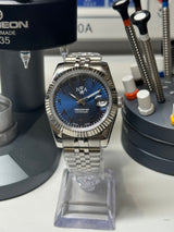 Seiko MOD - N.A Classic Date 36/40mm Acier Cadran Arabic BLEU OCEAN