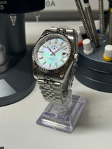 Seiko MOD - N.A Classic Date 36/40mm Acier Cadran PERLE RAINBOW