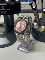 Seiko MOD - N.A Classic Date 36/40mm Acier Cadran ROSE POUDRÉ