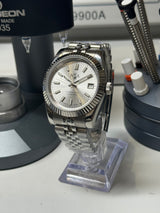 Seiko MOD - N.A Classic Date 36/40mm Acier Cadran BLANC SILVER