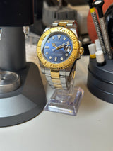 Seiko MOD - Cadran Bleu Lunette Or Jaune Bi ton Or Jaune/acier