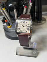 CARTIER SANTOS-DUMONT GRAND MODÈLE – OR GRIS 18 CT Référence W2007051