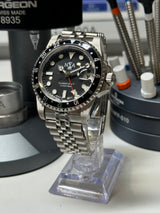 Seiko MOD - N.A Classic VINTAGE GMT ALU Noir