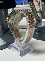 Seiko MOD - N.A Classic Date 36/40mm Acier Cadran Arabic VERT OLIVE / BI-TON Or rose/Acier