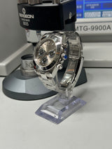 Seiko MOD - Daytona Lunette acier cadran gris « GHOST » blue Bracelet Acier