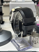 Seiko MOD - Type Square DIVER 42.5mm Manufacture Cadran Argent trotteuse Turquoise