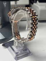 Lady Classic Date / N.A / bi-ton 31 mm cannelée cadran chocolat