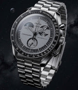 OMEGA X SWATCH / MOONSWATCH CUSTOM - "EARTPHASE V2" Lunette Noir , boitier V2/braclet V2