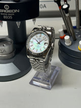 Seiko MOD - N.A Classic Date 36/40mm Acier Cadran PERLE RAINBOW