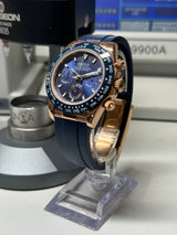 Seiko MOD - Daytona Or rose Lunette céramique cadran bleu Oyster Flex