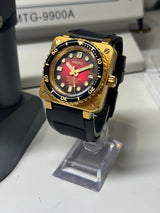 Seiko MOD - Square DIVER 42.5mm Manufacture Cadran rouge PVD LR JAUNE