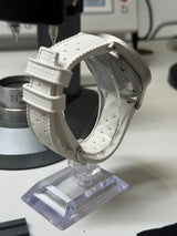 Seiko MOD - Type BLANCPAIN fifty Fathoms Lunette luminescente CADRAN blanc givré