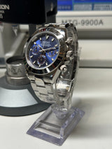 Seiko MOD - Daytona Lunette acier cadran Bleu Bracelet Acier