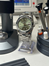 Seiko MOD - Datejust 36/40mm Acier Cadran OLIVE VERT