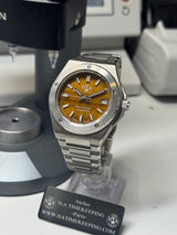 ARC - N.A - Boitier 904L bracelet intégré Cadran Oeil du Tigre pur Pièce Unique