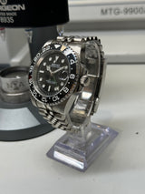 Seiko MOD - GMT Céramique Noir classy green line « poltrex edition »