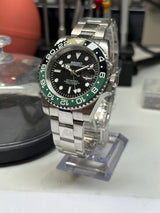 Seiko MOD - GMT Céramique Verte/Noir "SPRITE"