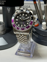 Seiko MOD - N.A Classic GMT ALU Noir/Bleu JOKER
