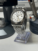 Seiko MOD - N.A Classic Date 36/40mm Acier Cadran BLANC SILVER