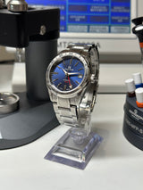 Seiko MOD - Type Grand SEIKO Lunette GMT Cadran BLEU