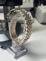 Lady Classic Date / N.A / bi-ton 31 mm lunette sertie Zirconium cadran noir or Jaune