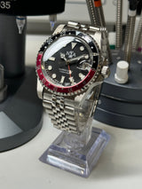 Seiko MOD - N.A Classic VINTAGE GMT ALU Noir/Rouge COKE