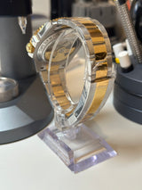 Seiko MOD - Cadran Bleu Lunette Or Jaune Bi ton Or Jaune/acier