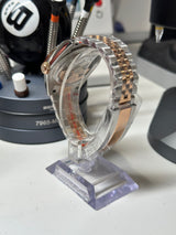 Seiko MOD - Datejust 36/40mm Acier/OR ROSE Cadran Full black EMAILLE